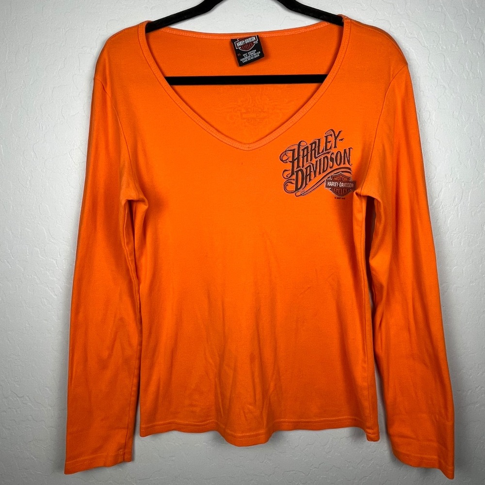 2007‎ Harley Davidson Grand Canyon Sedona Arizona Orange Long Sleeve XL
